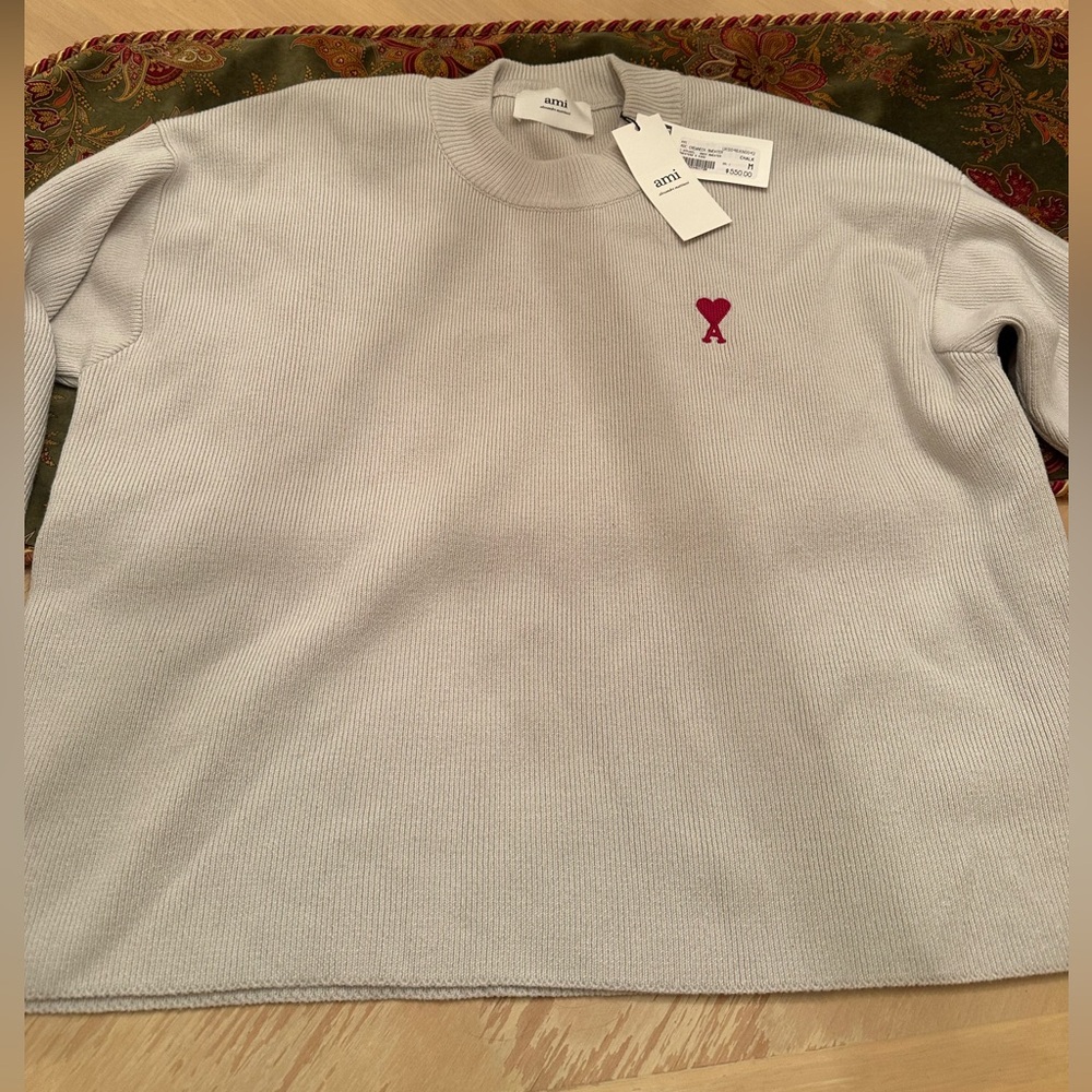 Ami Paris ADC crewneck sweater size medium
chalk color new with tags